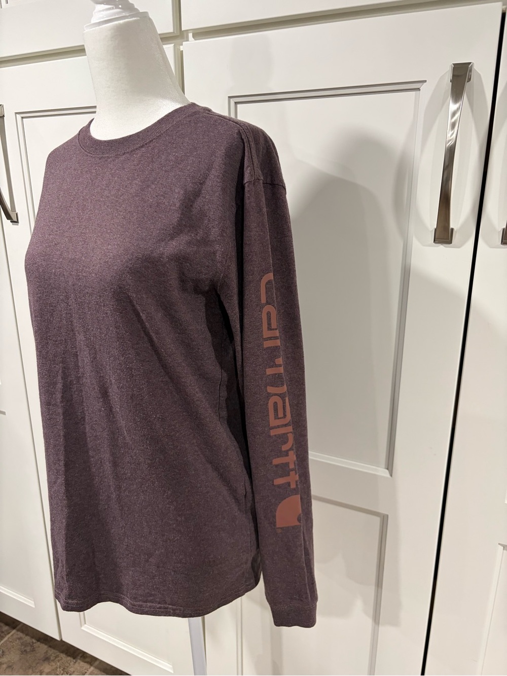 Carhartt Long Sleeve Logo Tee in Brown